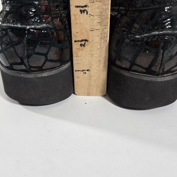 Donald J Pliner Rio 66 Leather Loafer Womans Size 7 M Croc Reptile Snake Slip On - Picture 12 of 13